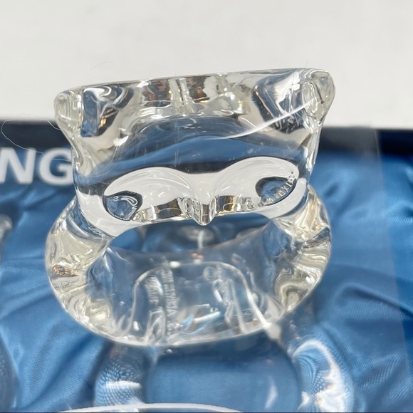 Vintage Clear Acrylic Lucite OWL Napkin Rings BIJAN In Box Mid Century Modern - Picture 2 of 6